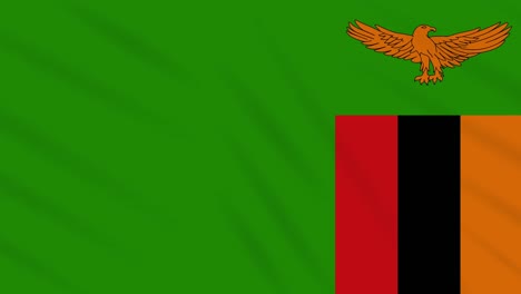 zambia flag waving cloth, background loop