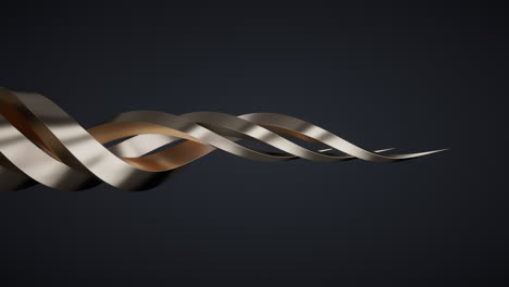 metallic curve geometry background, 3d rendering.