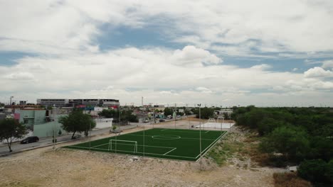reynosa from above: drone footage of football pitch and surrounds