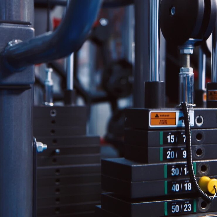 Gym weights in a close-up