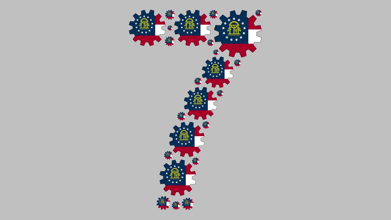 número siete georgiano