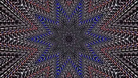 hermoso caleidoscopio abstracto que brilla, una luz radiante que regula los movimientos sutiles