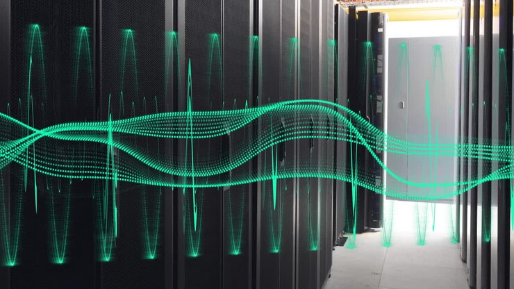 Animation of digital data processing over computer servers