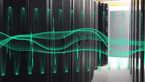 Animation-of-digital-data-processing-over-computer-servers