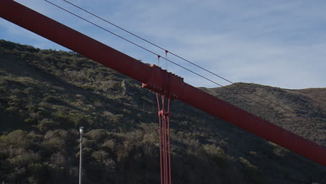 golden gate bridge cable detail in san francisco, california, usa