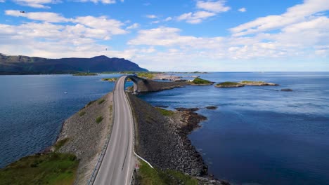 atlantic ocean road aerial footage norway