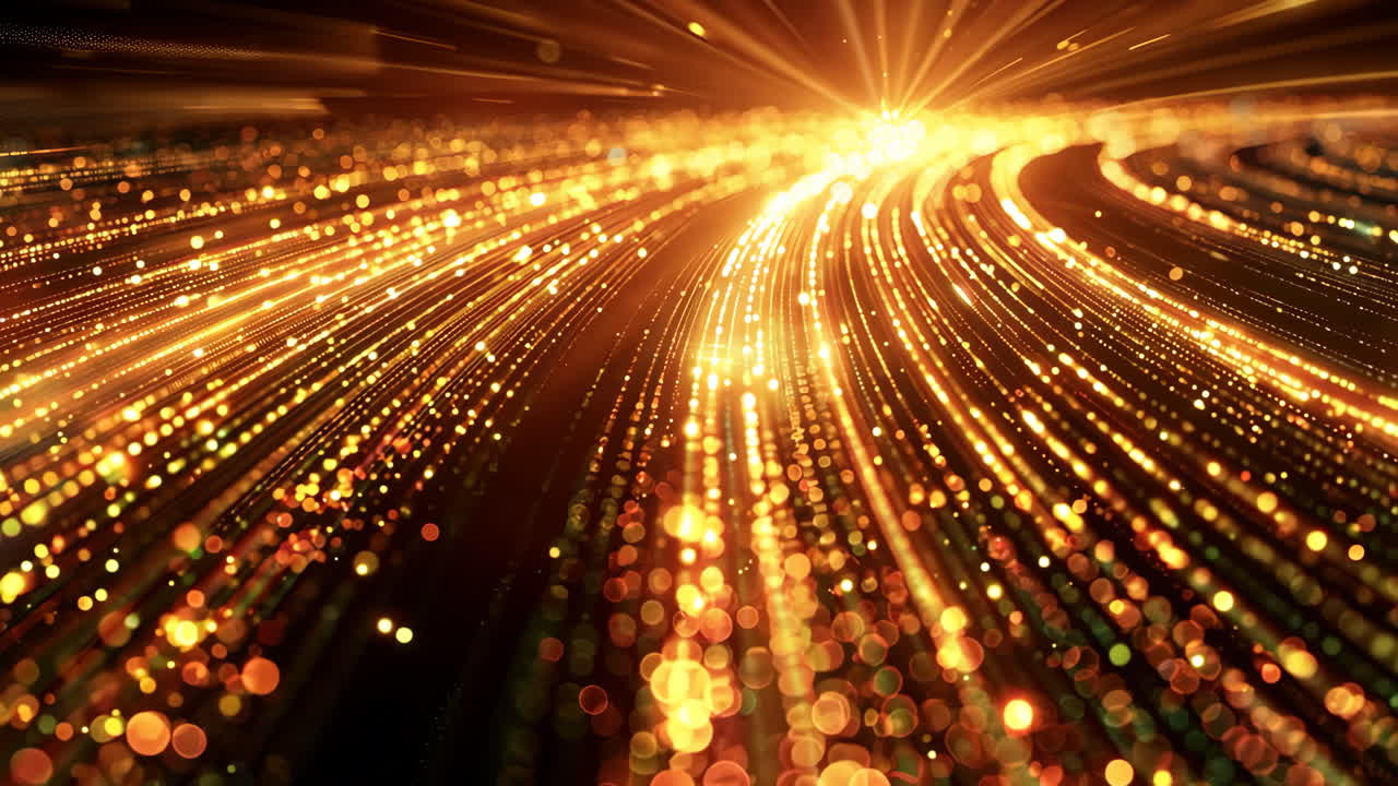 A bright yellow line of sparkles that is almost as long as the image. The sparkles are scattered throughout the image, creating a sense of movement and energy. Scene is one of excitement and joy