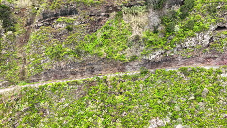 Carretera-Escénica-Junto-Al-Acantilado-Tallada-En-La-Empinada-Ladera-De-La-Montaña