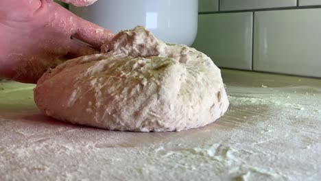 dough kneading in slow motion