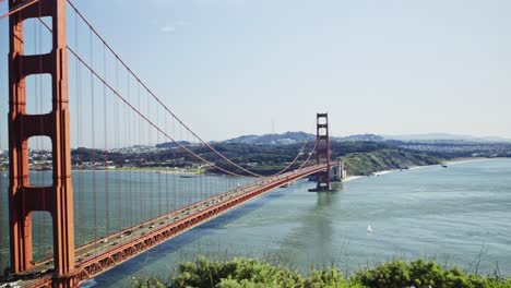 Aerial Drone View of Golden Gate Bridge in San Francisco