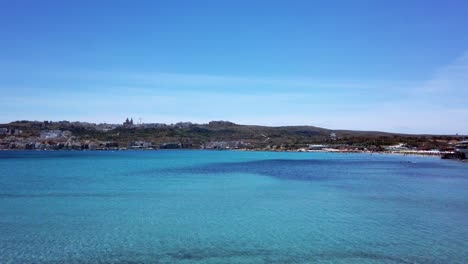 video from malta, mellieha bay on a sunny day