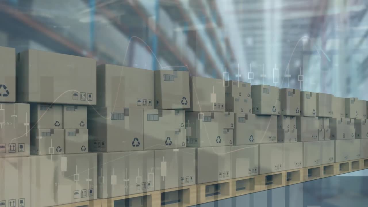 창고에 대한 컨베이어 벨트에 있는 여러 배달 상자에 대한 통계 데이터 처리