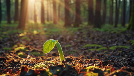new life emerging in the forest