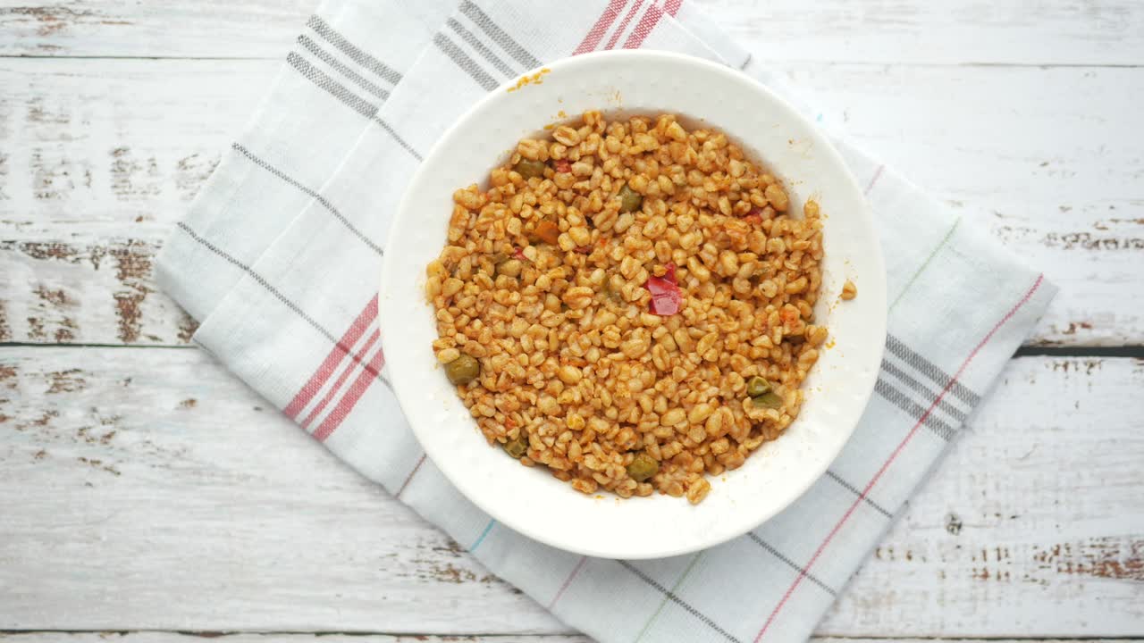 el bulgur con verduras