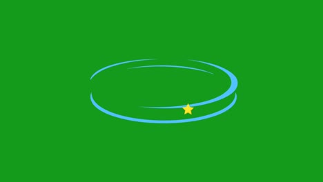 circling stars motion graphics with green screen background