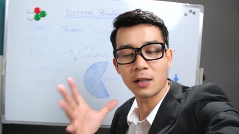 businessman video conference