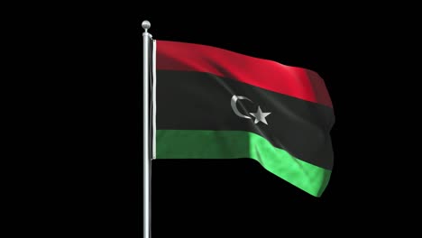 libya flag animation background 4k