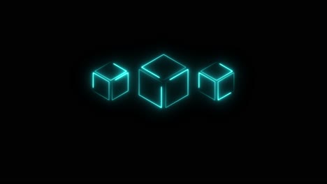 neon cubes
