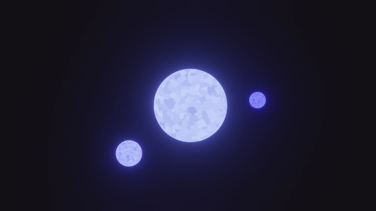 esfera 3d de ciencia ficción con dos satélites que giran en círculo. conexión de red de concepto. globo retro multicolor. tecnología abstracta fondo mágico. renderización 3d.