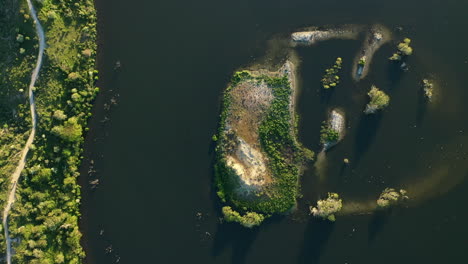 aerial tilt down of vogelmeer in kennemerland, the netherlands