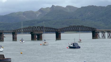 Bridge-at-Barmouth-Beach,-North-Wales