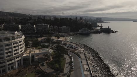 Aerial-shot-of-Viña-del-mar,-uhd-4k