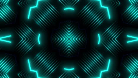 neon geometric kaleidoscope pattern