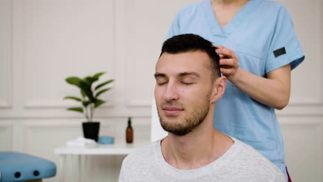 man receiving a massage