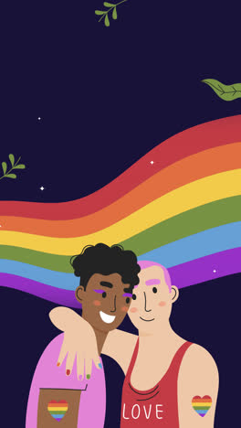 motion graphic of pride month hand drawn flat lgbt flyer or poster