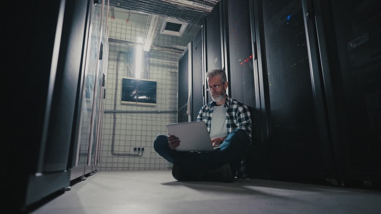 IT-Spezialist, der in einem Rechenzentrum arbeitet