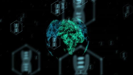 Animación-Del-Procesamiento-De-Datos-Digitales-Sobre-El-Mundo