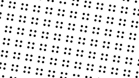 grafisch patroon in zwart-wit met stroboscopisch en hypnotisch effect, terwijl het met de klok mee draait en in grootte toeneemt.