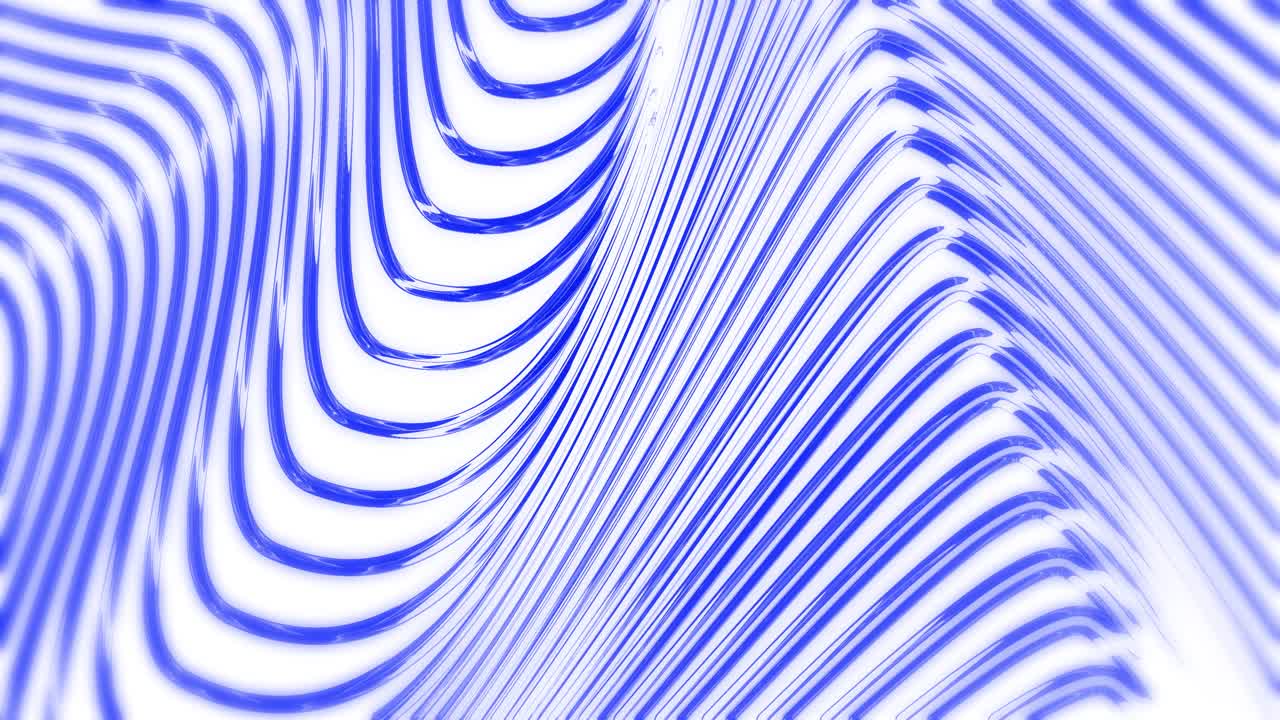 Blue and white wave seamless loop pattern abstract motion background. 3d animation