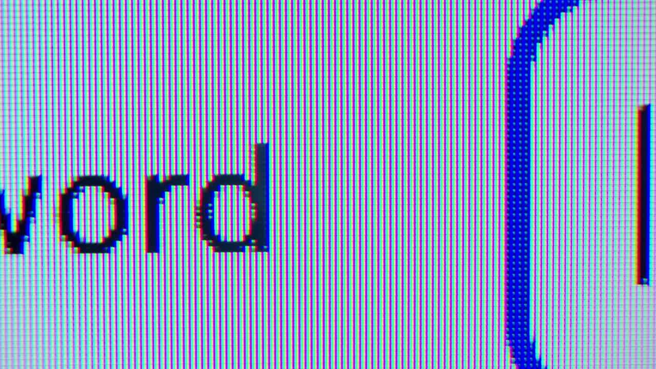 Pixelated Password Input on a Screen