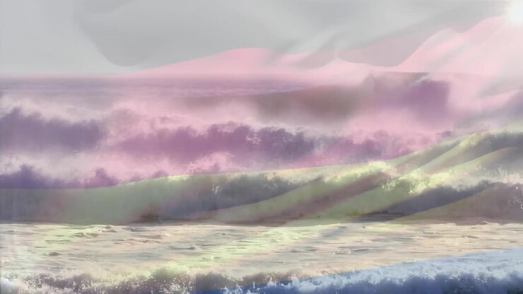 анимация флага германии, развевающегося над пляжем