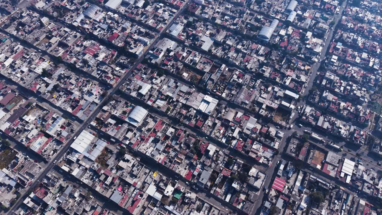 Aerial perspective of Ecatepec within mexico city conurbation