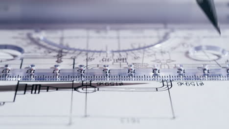 technical drawing with drafting tools