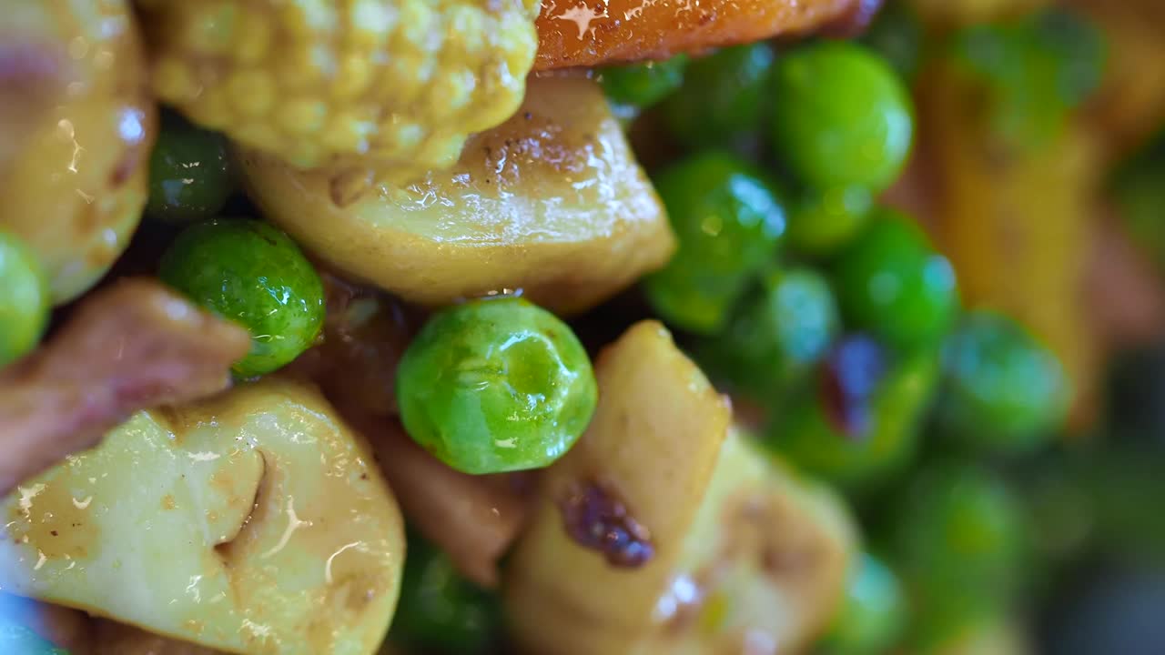 Close-up of cooked vegetables