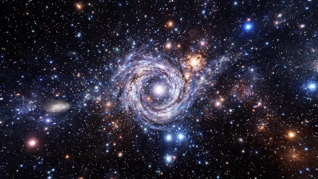 Un viaggio cosmico attraverso il vibrante vortice dello spazio, svelando i misteri dell'universo con immagini mozzafiato che catturano l'immaginazione.
