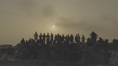 sunset crowd at skatepark event
