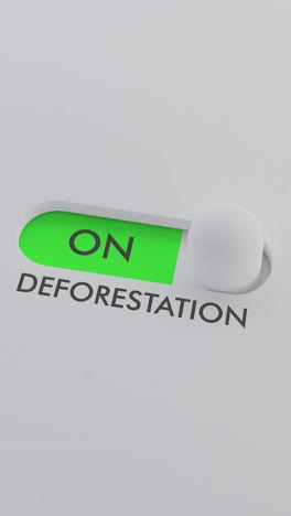 Switching on the DEFORESTATION switch Vertical Video
