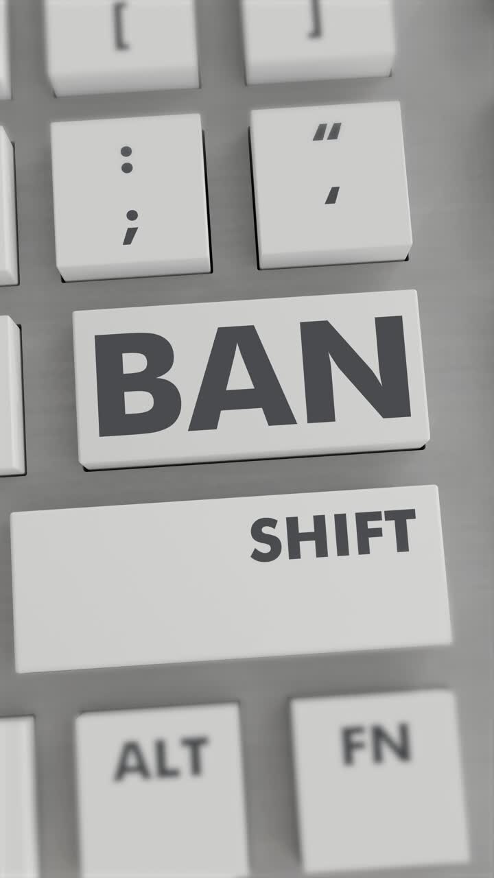 BAN BUTTON PRESSING ON KEYBOARD Vertical Video
