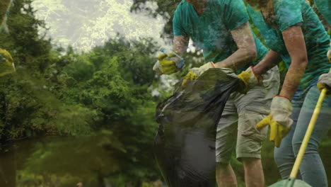 recycling in park