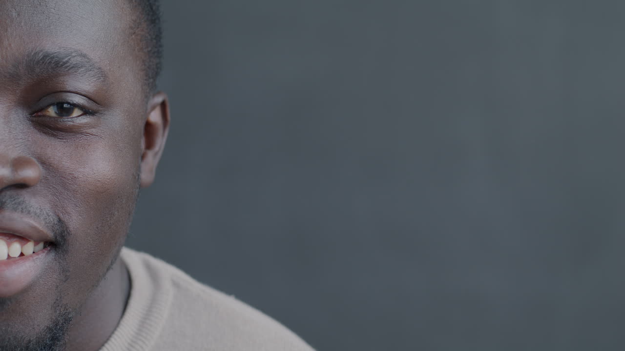 Close-up portrait of a smiling man