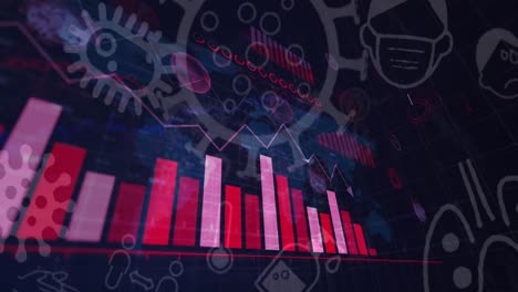 iconos de concepto de coronavirus contra la interfaz digital de coronavirus