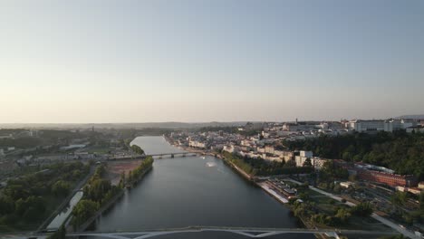 two bridges over mondego river at coimbra, portugal
