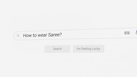 searching for how to wear saree? on internet browser