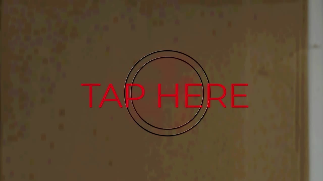 animación de neón toque aquí texto sobre fondo texturizado