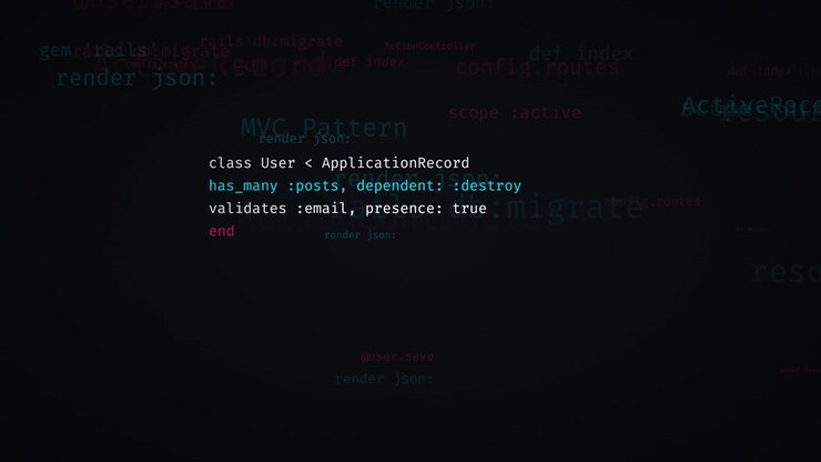 Ruby on Rails Code Editor Typing Animation
