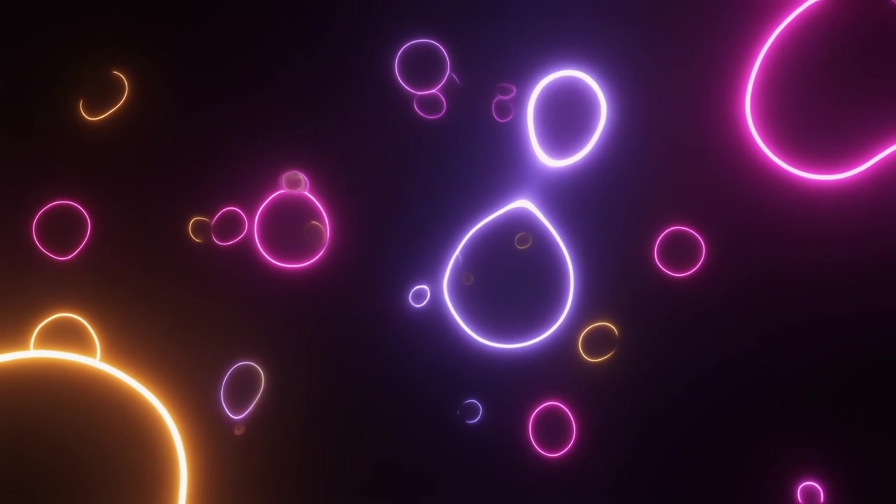 Abstracte bewegende achtergrond met gloeiende neon vloeibare vormen